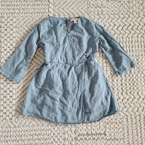Giani Bini girls size 5 blue linen dress